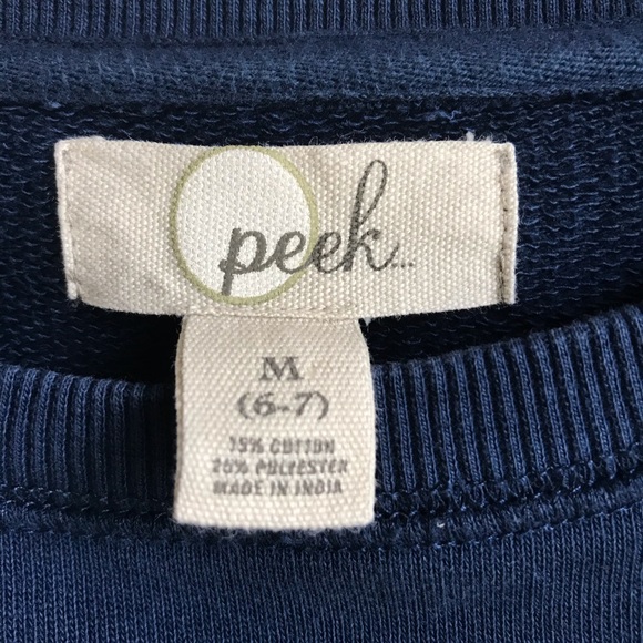 Peek Girl 5/6 Bailey Side Zip Sweatshirt Top Navy - Picture 4 of 6